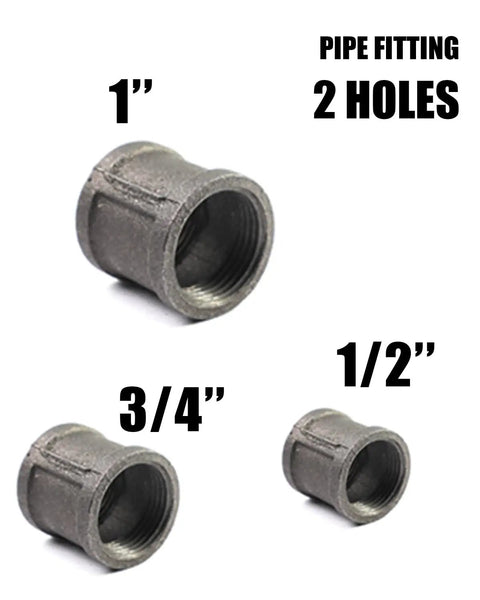 Heavy Duty One Half Inch Cast Iron Floor Flange Fittings For DIY Furniture And Shelving Projects Black DN15 Pipe Connections 4 Pack Pre Drilled Holes For Quick Install 1/2" pipe fitting with 2 holes