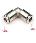 Stainless Steel Quarter Inch Tube Push To Connect Fittings 90 Degree Elbow Quick Connect For Air Line Outer Diameter One Quarter Inch No Hassle