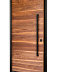 Stainless Steel Door Handle Bar Pull For Interior Exterior Doors And Sliding Barn Shower Glass Doors Modern Black Finish 60 Inch Flat Square Rectangle Style Fits Up To 3.3 Inch Thick Doors Easy Install.