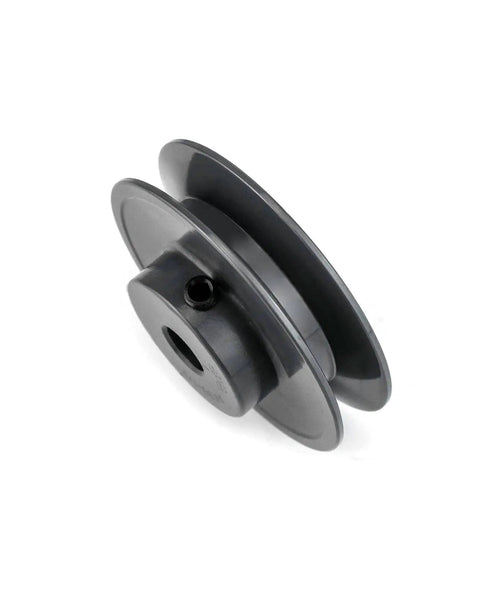 Single Groove Web Sheave For V Belt Pulleys, 3.05 Inch Outer Diameter, 1/2 Inch Bore, Fixed Bore, Compatible With V Belt Sections 4L, A, AX, Heavy Duty Cast Iron Construction