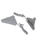 Heavy Duty Cabinet Flip Up Hydraulic Door Hinge with Lift Assist and Soft Close Pneumatic Buffer, vertical lift design.