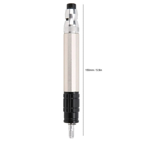 Built Like A Tank Air Micro Die Grinder With Triple Bearing Shaft And Pure Copper Motor Providing Ridiculous 60000 Rpm Spin for precision metalworking, 150mm long.