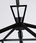 Close-up of top frame of the 18 By 25 Inch Steel Cage Lantern Pendant Light With Industrial Candle Style Chandelier Design For Foyer And Hallway