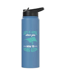 Let A Girl Show You How To Hang Glide Inspired Hang Gliding Stainless Steel Insulated Water Bottle light blue with lid