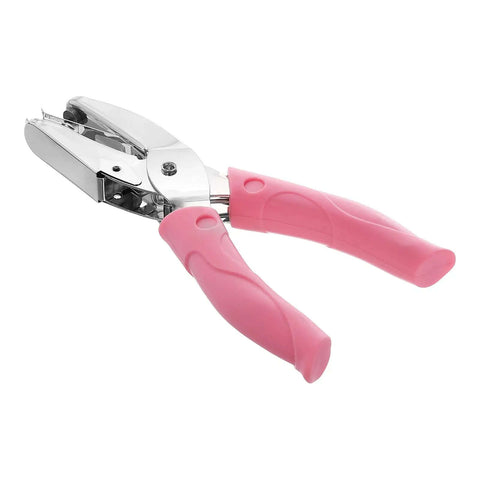 Pink 1/16 Inch Single Hole Punch Handy Handheld Paper Puncher With Soft Grip Ergonomic Design for tags, DIY crafts, scrapbooks, tickets