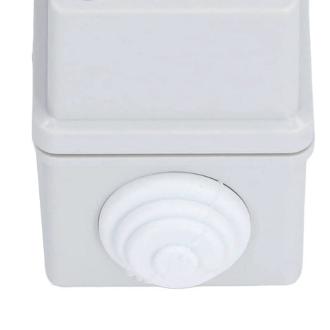 Two Way Breaker Box Din Rail MCB Distribution Protection Box corner view showing rugged waterproof casing