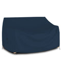 Outdoor Loveseat Cover Weatherproof 12 Oz PVC Coated Polyester Patio Sofa Cover With Air Vents And Drawstrings Keeps Dry Rain Or Shine Fits 54W x 35H x 37D Inches Blue Waterproof UV Resistant