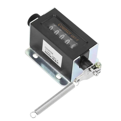 Rugged Hand Held Manual Tally Counter For Cranking Out Totals On The Fly With Crisp Five Digit Dial, compact metal design.