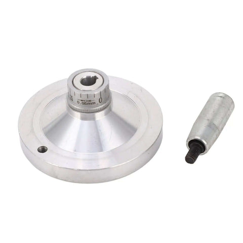 Aluminum Alloy Hand Wheel Crank With 0-1mm Scale, 80mm Diameter, Smooth Boss Level Precision Motion For 210 8x16 Machinery close-up