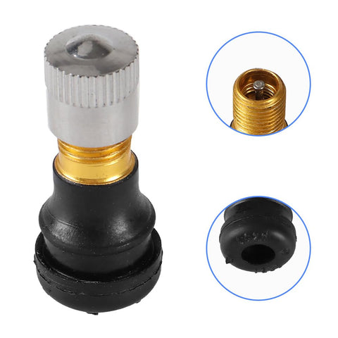 Tubeless Tire Valve Stems Vacuum Valve Kit 10 Pcs For Xiaomi M365 Pro Electric Scooter And Motorcycle, straight rubber base