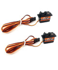 2 Pcs 9G Digital Metal Gear Servo Positive With 460mm Cable for RC Airplane and Car, high torque mini servo pack