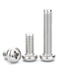 1/4-20 X 1 Inch Pan Head Machine Screws Pack Of 25 With Phillips Drive, 304 Stainless Steel 18-8 Bright Finish Fully Threaded