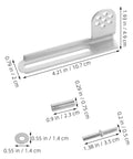 Three Sets Universal Refrigerator Door Hinges Y 223 Heavy Duty Metal Kit 4.21 in, silver replacement parts shown with sizes