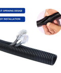 Split Wire Loom Tubing 1 Inch Inner Diameter 10 Feet Long Black Flexible Wire Covers Conduit For Cables Cord Protectors