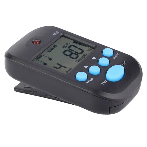 Mini LCD Digital Metronome With Clip And Lanyard Hole Pocketable Tempo Device For Guitar Piano Drums Black 6 X 3.5 X 1.5 Cm