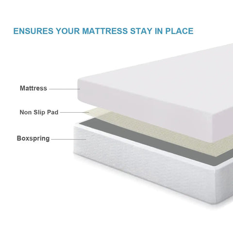 No Slip Full Size Mattress Gripper And Rug Pad Keeps Mattress In Place And Rug From Sliding All Night Long Non Adhesive PVC Foam