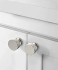 Two 10 Pack Brushed Satin Nickel Cabinet Knobs for Cupboards and Drawers, 1 and One Quarter Inch Diameter Knurled Round Hardware