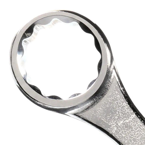 Close-up of 2-3/16 Inch Jumbo 12 Point Combination Wrench With Hot Drop Forged Construction And Satin Finish, showing the wrench head.