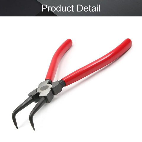 Internal Snap Ring Pliers 7 Inch 90 Degree Bent For Internal Circlips Precision Circlip Pliers No Slip Tip Forged From 45 Steel
