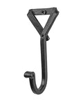 Heavy Duty Wrought Iron Coat Hook With A Distressed Bronze Look Hand Forged Wall Mount Rack Built Tough Rust Proof Construction showing solid iron structure