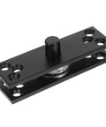 Black-coated stainless steel Heavy Duty 360 Degree Concealed Cabinet Hinge for Hidden Doors and Wardrobes visible product view.
