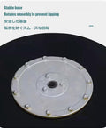 Lazy Susan Turntable Glass Serving Tray For Dining Table 360 Degree Swivel Black Round Rotating Plate base view