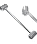 Dual Head Door Hinge Adjustment Tool With 14mm And 19mm Openings For Flag Hinges, Heavy Duty Steel Wrench