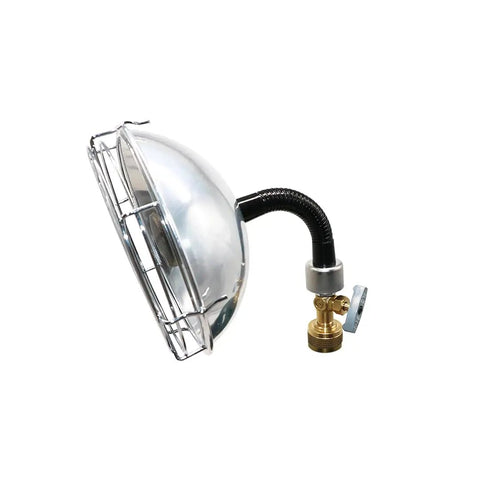 Side view of Portable Propane Heater With Upgrade Catalytic Infrared Burner And Free Bending Snake Hose for camping and outdoor use