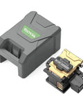 Heavy Duty Fiber Optic Cleaver With Razor Sharp Tungsten Steel Cutting Blade For Ftth Setup Jobs shown with protective case.
