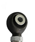 Top Shelf RB12 M20 Rubber Dust Boots For Rod End Bearings And Heim Joints Heavy Duty Garage Grade Wear Resistant Suspension Shield close-up of rod end with rubber boot and metal insert.