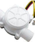 Water Flow Sensor Flowmeter Hall Effect Switch For DC 5 To 18V One Half Inch Three Quarter Inch One Inch Two Inch Inline Liquid Meter Micro Switch Style Flow Monitor For DIY Projects And Industrial Applications white inline plastic sensor with wires