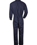 Back view of Dual Hazard 7 oz Flame Resistant Contractor Coveralls 88/12 Navy, 1 Pair, Size 7 Small, Arc Flash Safe Workwear