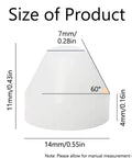 SEIWEI 20 Pack Insulating Pen Bushings Non Stick For CA Finish, 14x11mm 60 Degree Cone Shape Taper size chart