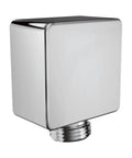Square Drop Ell Handheld Shower Wall Connector In Chrome Finish One Half Inch IPS Durable Replacement Part For Shower Systems