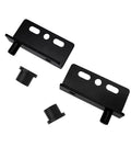 Heavy Duty Concealed Shaft Door Hinge With Bushing For Wood Doors Cabinets Drawers And Wardrobes Invisible Mount With Premium Metal Cap 1X40X14MM 5MM Shaft multicolor finish, black hinge parts and bushings shown