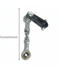 Adjustable Ball Joint Linkage Assembly With Telescopic Rod For DIY Makers Small Size Swing Arm Set Including Fish Eye Joint And Rotating Mechanical Linkage For Precision Motion Projects, 11.5 cm