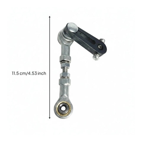 Adjustable Ball Joint Linkage Assembly With Telescopic Rod For DIY Makers Small Size Swing Arm Set Including Fish Eye Joint And Rotating Mechanical Linkage For Precision Motion Projects, 11.5 cm