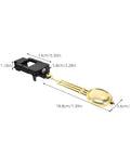 Wall Clock Pendulum Replacement 5.51 X 2.28 X 1.18 Inch Mechanical Clock Part With Swing Device shown in gold finish
