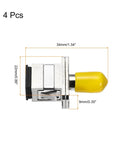 Fiber Optic ST To SC Single Mode Simplex Adapter Set, Pro Grade Optical Cable Couplers, side view with dimensions, 4 pack.