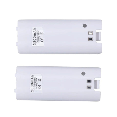 Dual Remote Charger Dock With Built In 2800mAh Batteries For Game Consoles And Smart TVs showing two battery packs