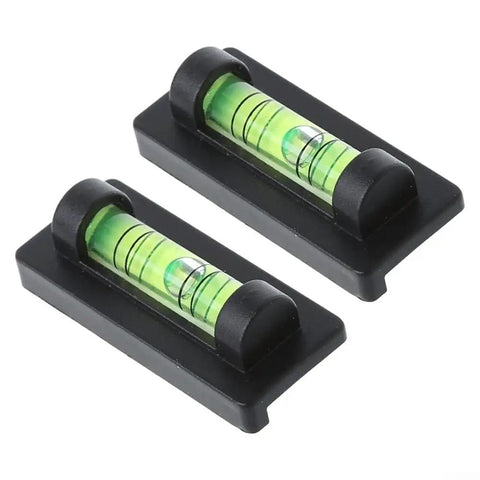 Bubble Level Base Leveling Beads Water Leveling Gauge For Mini For Spirit, two clear level vials on a black base, compact design.