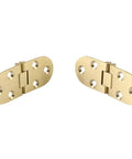 Copper Table Hinge Folding Tray 8x3cm Round Flip Mechanism with Slick Silent Motion, gold finish, shown from side