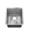 Top view of Undermount Single Bowl Kitchen Sink 16x18x8 Inch Dope 18 Gauge 304 Stainless Steel Satin Finish Built Tough Noise Dampening