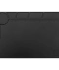 Black Silicone Soldering Mat For Electronic Repairs, Heat Resistant And Flexible Work Surface, Large 14 By 10 Inch Platform