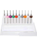 Micro twist drill bits in a case from 37 Piece Pin Vise Hand Drill Kit For Jewelry Making Mini Manual Drill Set