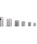 Self Tapping Threaded Inserts Kit For Metal And Stainless Steel 58 Piece Diy Tool Set For Tight, Durable Screw Reinforcement And Easy Install; 7 sizes