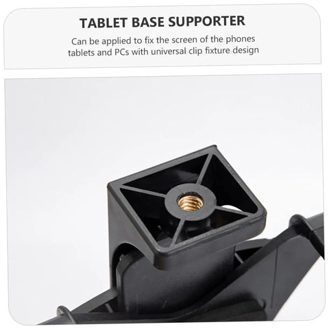 Tablet Screen Fixation Clip Car Phone Holder Quick Install Flat Chuck Mount close-up showing durable black plastic material