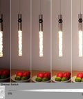 LED Pendant Lights Cylinder Crystal Fixtures With 10W Integrated LED 3000K Warm Light Sleek Stepless Dimming display