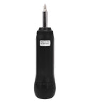 Naroote Adjustable Torsion Wrench Precision Torque Screwdriver Light Industry Tool For Circuit Board Electronics Repair Gear and Fine Machinery Work Easy To Use, black handle, close-up view.