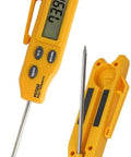 Pocket Digital Thermometer With Folding Probe Magnetic Mount And Large Display For HVAC And Field Work Yellow Rugged And Accurate Extended Temperature Range Go To Tool, yellow pocket digital thermometer with folding probe and magnetic back
